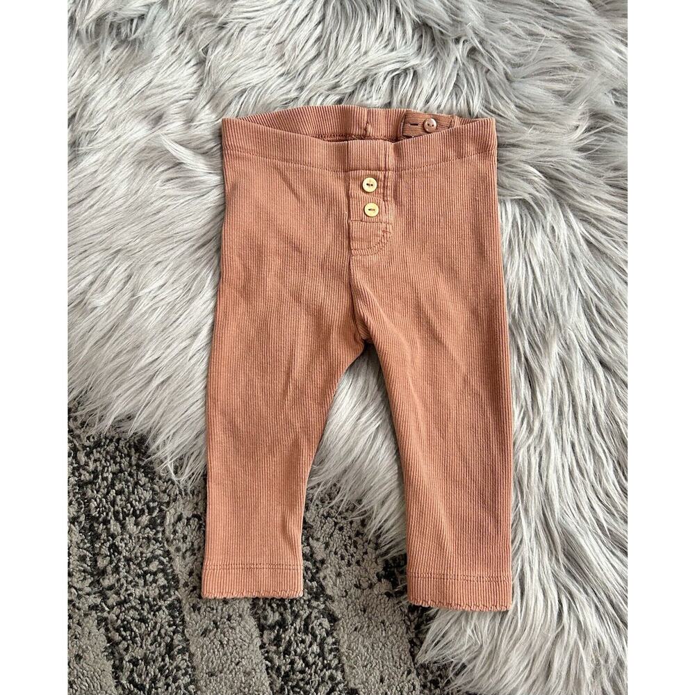 H&M Baby‎ Girl Corduroy Style Leggings In Rust Coloring Size 6month